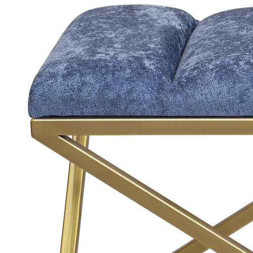 Банкетка ZUMA, золотая, Steel Blue, Bulon, 110*40*43,5 фото 5