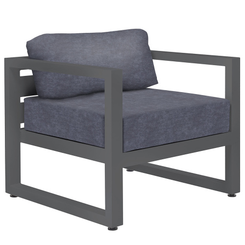 Набор садовой мебели CAPRI / 2 предмета: кресло, столик / серый (S1A) фото 12