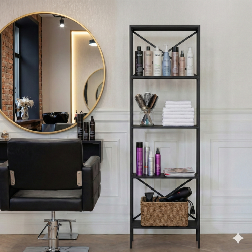 Стеллаж KARIN, черный, ЛДСП Черный Лес фото 7