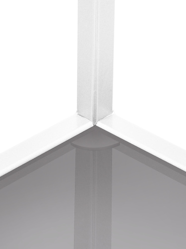 Стеллаж KARIN-800, белый, тонированное стекло фото 7