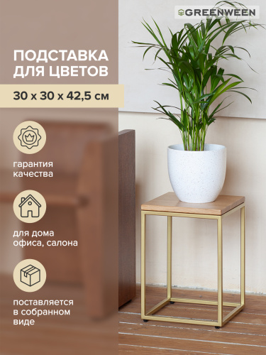 Столик для цветов TORI 40, золотой фото 5