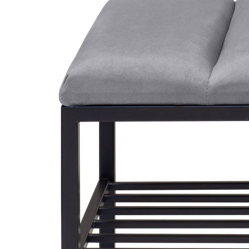 Банкетка RUBY MINI, черная, Light Blue, Bulon, 85*40*43,5 фото 4