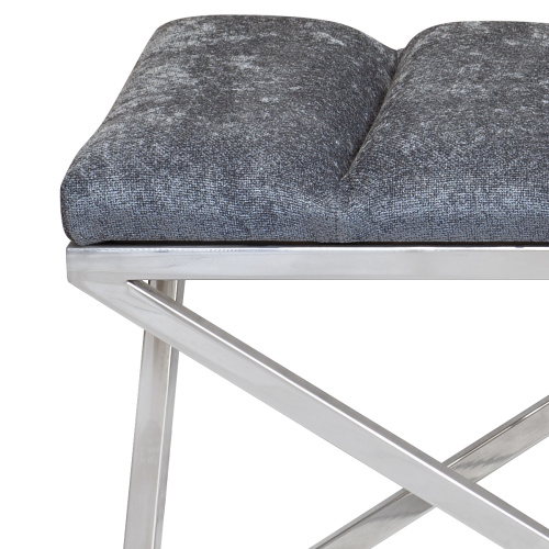 Банкетка ZUMA, н/ж сталь, Steel Grey, Bulon, 110*40*43,5 фото 8