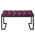 Банкетка OMEGA MINI, черная, Marsala, каретная стяжка, 85*40*45