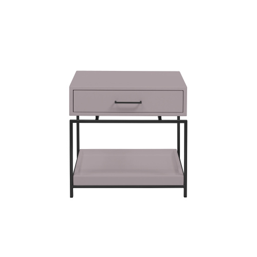 Тумба прикроватная KARIN, черная, МДФ LATTE