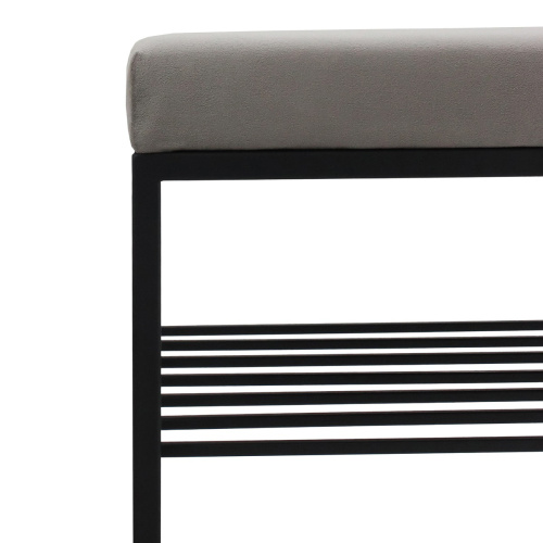 Банкетка RUBY MINI, черный, серый, 85*40*45 фото 3