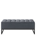 Банкетка CUBE, с ящиком для хранения, черная, Mouse Grey, Bulon, 110*40*43,5
