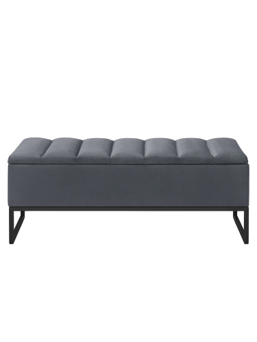 Банкетка CUBE, с ящиком для хранения, черная, Mouse Grey, Bulon, 110*40*43,5