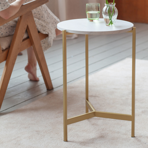 Столик кофейный ODRI, золотой/ЛДСП, 43,5*43,5*60,5 фото 3
