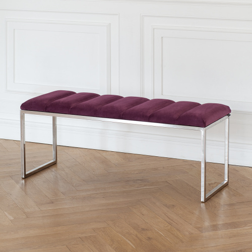 Банкетка ALBA, н/ж сталь, Marsala, Bulon, 110*40*43,5 фото 2