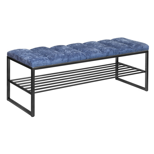 Банкетка RUBY, черная, Steel Blue, Bulon, 110*40*43,5 фото 2