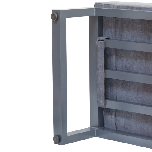 Пуф уличный CAPRI, алюминий серый, темно-серый велюр фото 8