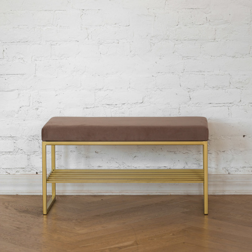 Банкетка RUBY MINI, золотой, Mocco, 85*40*45 фото 3