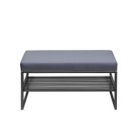 Банкетка RIMINI MINI, черный, Light Blue, 85*40*45