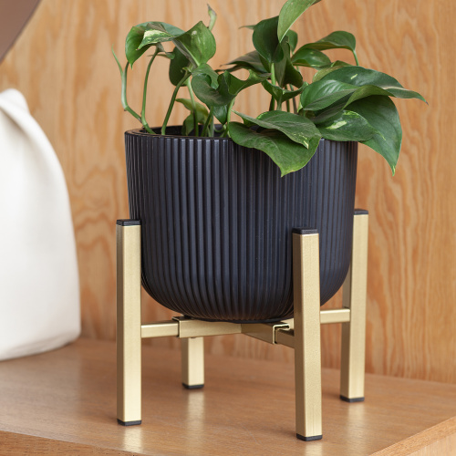 Подставка для цветов OXALIS SMART 20, регулируемая под кашпо, золотая фото 3