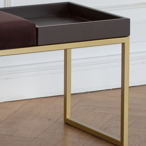 Банкетка ALBA BOX, золотая, Kashtan, BrownBox, 85*40*45 фото 3