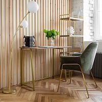 Cтол складной SKANDI, золотой/дуб канзас