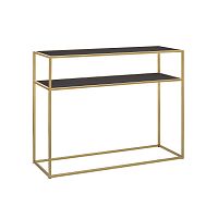 Консоль SKANDI, золотая, ЛДСП черный