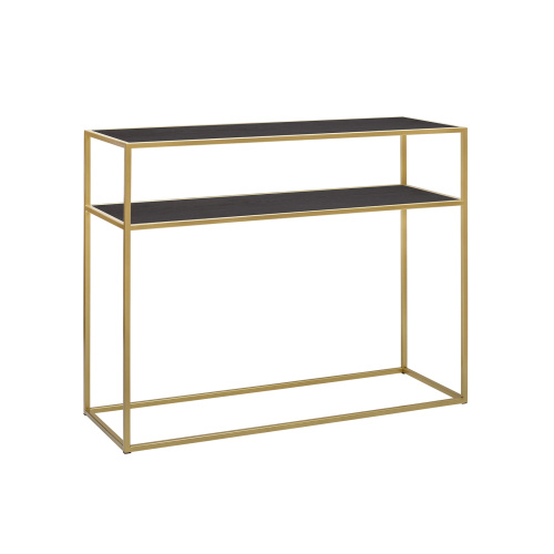 Консоль SKANDI, золотая, ЛДСП черный