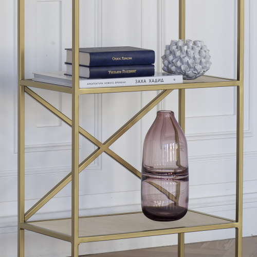 Стеллаж KARIN, золотой, керамика слоновая кость, 55*30*175 фото 5