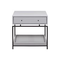 Тумба прикроватная KARIN, черный, МДФ Mouse Gray