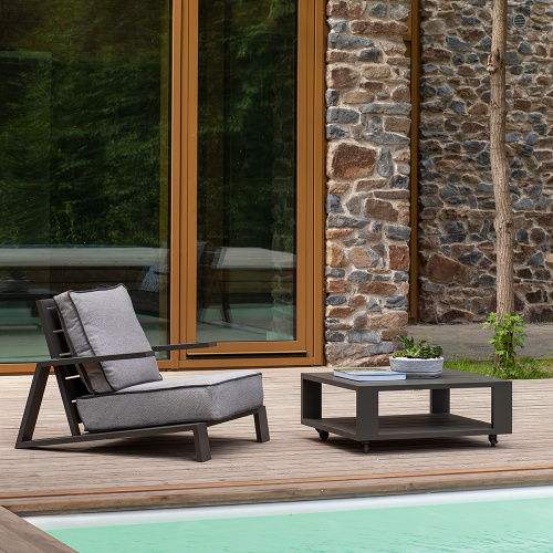 Набор садовой мебели KORFU / 3 предмета: 2 кресла, столик / серый (S2) фото 3