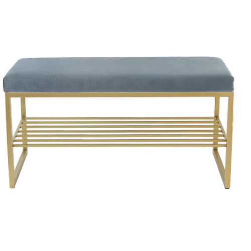 Банкетка RUBY MINI, золотой, Light Blue, 85*40*45 фото 8