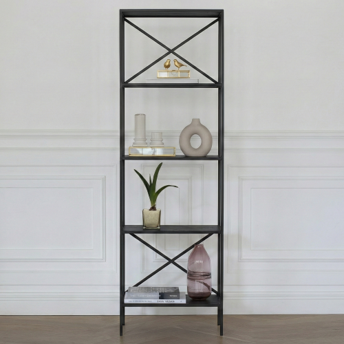 Стеллаж KARIN, черный, ЛДСП Черный Лес фото 4