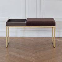 Банкетка ALBA BOX, золотая, Kashtan, BrownBox, 85*40*45