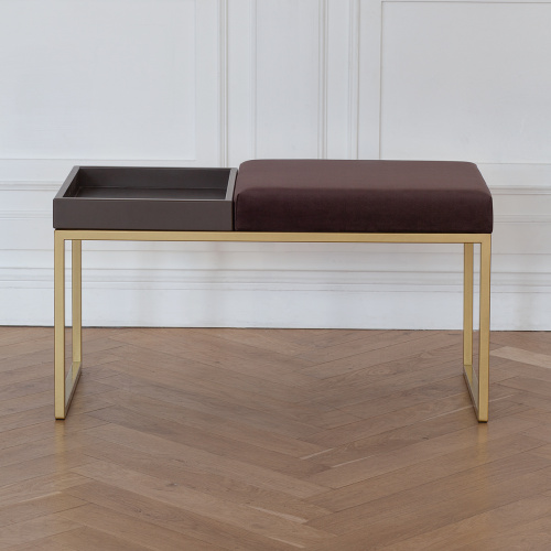 Банкетка ALBA BOX, золотая, Kashtan, BrownBox, 85*40*45