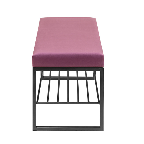Банкетка RUBY MINI, черный, обивка велюр, 85*40*45 фото 6