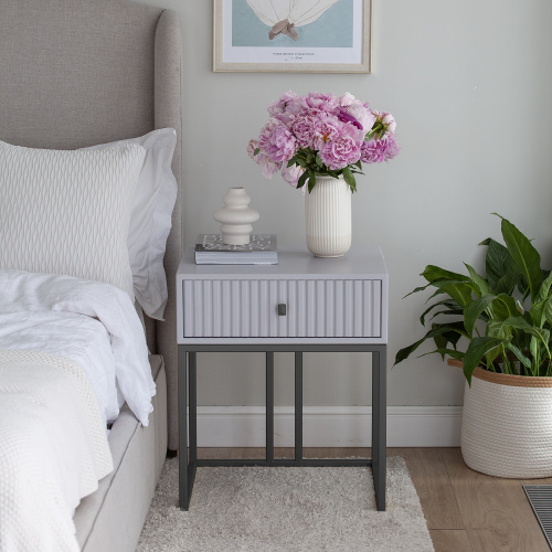 Тумба VERONA, черная, МДФ Pearl Grey, 53*45*62 фото 2