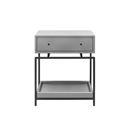 Тумба прикроватная KARIN MINI, черная, МДФ Mouse Gray