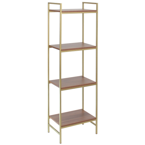 Стеллаж ALTO, золотой, ЛДСП Орех, 45*30*145
