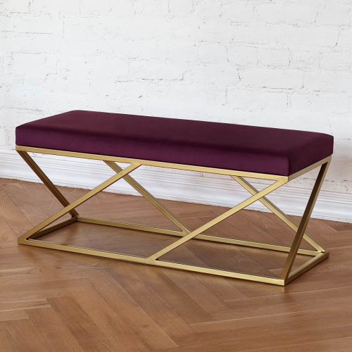 Банкетка ZUMA, золотая, Marsala, 110*40*45 фото 2