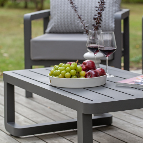 Набор садовой мебели AMALFI / 3 предмета: 2 кресла, стол / LAVA/Stone (S2B) фото 4