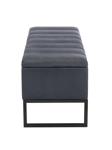 Банкетка CUBE, с ящиком для хранения, черная, Mouse Grey, Bulon, 110*40*43,5 фото 4