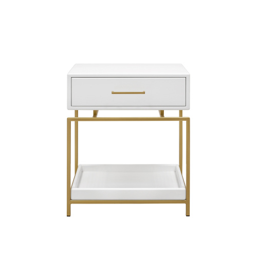 Тумба прикроватная KARIN MINI, золотая, МДФ Snow White