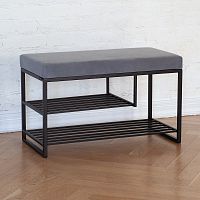 Обувница GARDA PLUS, черная, Light Blue, 85*40*52