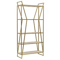 Стеллаж OSLO MINI, золотой, керамика Ivory