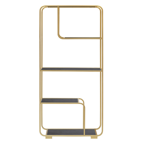 Стеллаж SIENA, золотой, керамика Antracite, 80*30*173 фото 2