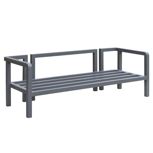 Диван уличный AMALFI, каркас алюминий цвет LAVA, подушки ткань водонепр. Stone фото 11