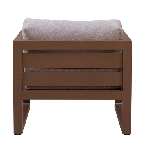 Кресло уличное CAPRI, алюминий коричневый, коричневая рогожка фото 9