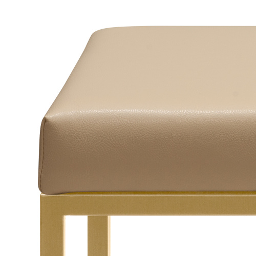Банкетка ALBA SMART, золотая, экокожа Light Beige фото 7