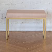 Банкетка ALBA SMART, золотая, экокожа Light Beige