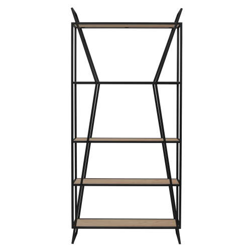 Стеллаж OSLO MINI, черный, ЛДСП Дуб Каселла, 80*33*171 фото 10