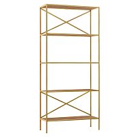 Стеллаж KARIN-800, золотой, ЛДСП Робиния