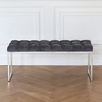 Банкетка ALBA, н/ж сталь, Steel Grey, каретная стяжка, 110*40*45