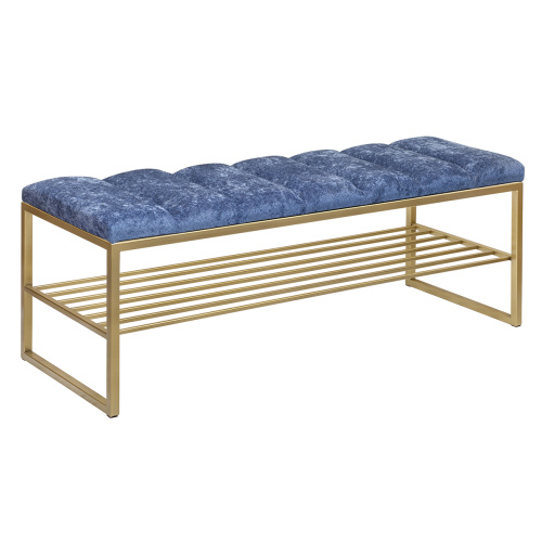 Банкетка RUBY, золотая, Steel Blue, Bulon, 110*40*43,5 фото 2