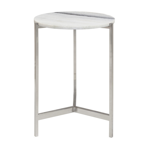 Столик кофейный ODRI, н/ж сталь, мрамор, 43,5*43,5*60,5 фото 2